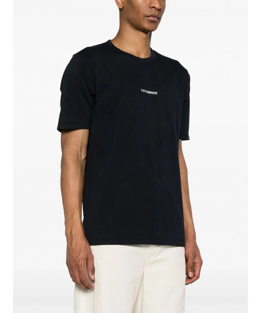 CP Company Mens Compact Logo T-Shirt in Navy Cotton - Size Medium